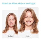 Round Hair Brush, Detangling Fluffy Scalp Brush with Ergonomic Big Handle, Plastic Lightweight Macron Styling Color Comb for Faster Blow Drying and Volume for Long,Thick, Curly Hair Women/Girls/Kids