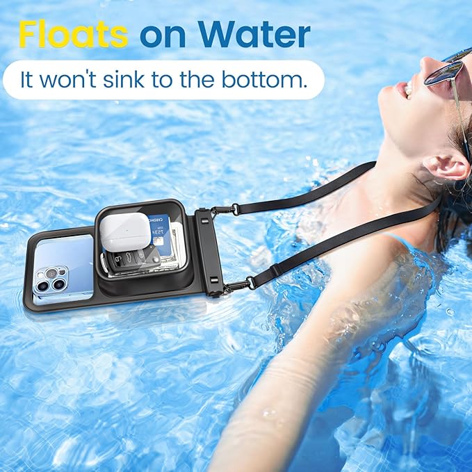 Niveaya [Floatable Floating Waterproof Phone Pouch 2 Pack-Up to 8.5", Large - Image 2