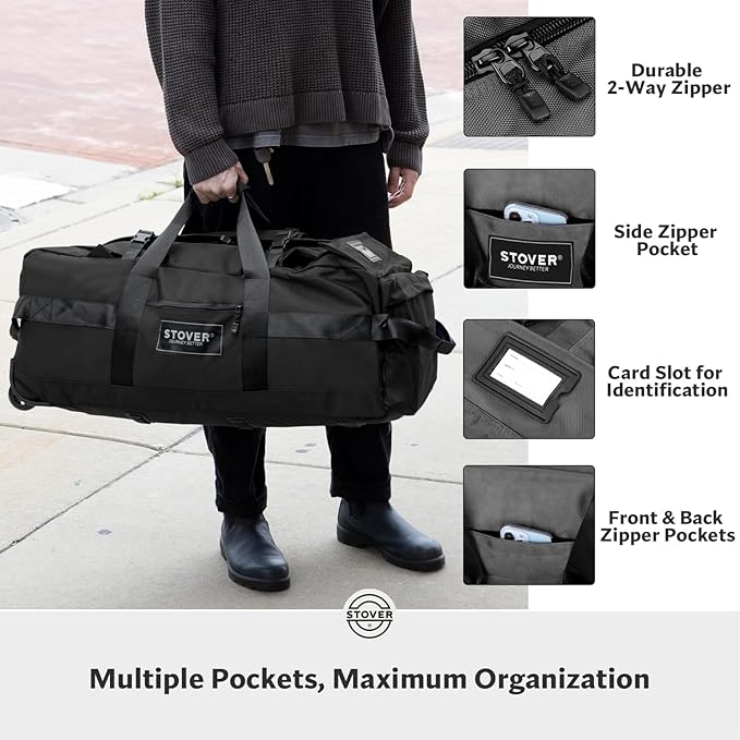 STOVER 80L Rolling Duffel Bag - Image 4