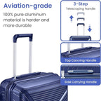 Campfun Luggage 4 Piece Sets, Expandable Carry On Luggage Set Hardshell PP - Image 5
