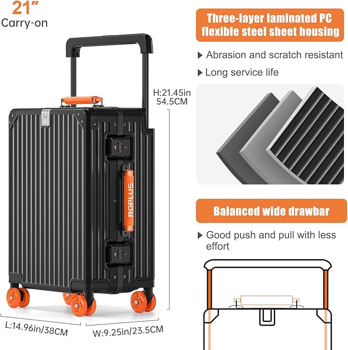 Aluminium Frame Carry on Luggage - Image 2