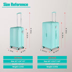 Carry-on 20 Inch and 28 Inch Square Thickened ABS+PC Hard Shell luggage - Image 2