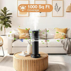 Waterless Diffuser, Waterless Essential Oil Diffuser for Home Hotel Adjustable Mist & Timer, Scent Diffuser Starter Kit with Night Light