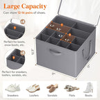 Lifewit Shoe Storage Organizer for Closet, Fits 12-16 Pairs, Large Shoe Box - Image 2