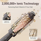 Thermal Brush 1.5", Hair Curling Brush, 30s Fast Heated Round Brushes for Blowout Look, Negative Ion Tech, 2 Temp Settings, Less Damage, Universal Voltage for Travel, Easy to Use for Women, Gold