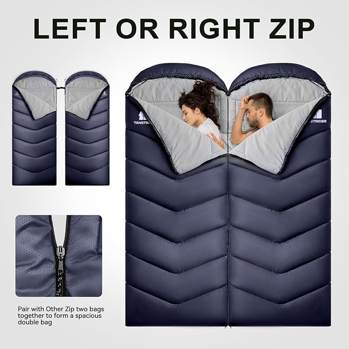 Sleeping Bags for Adults Cold Weather, Waterproof, Lightweight Camping Sleeping - Image 3