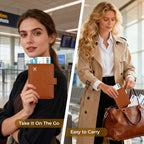 Melsbrinna Premium Leather Passport Holder Covers Case, Waterproof Rfid - Image 6