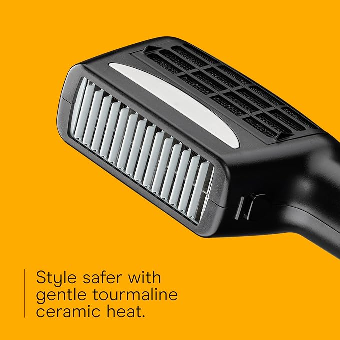 INFINITI PRO CONAIR 3-in-1 Styling Hair Dryer, 1875W Blow Dryer with 3 Styling Attachments to Detangle, Straighten, and Volumize, Tourmaline Ceramic Coating and Ionic Conditioning, Black