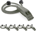 4Pack Emergency Whistles with Adjustable Reflective Lanyard, Shrill Loud Safety by CooBigo