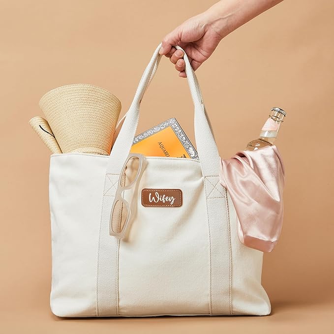 AW BRIDAL Monogram Canvas Tote Bag - Image 2
