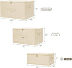 ANMINY 2PCS Storage Bins with Zipper Lids 13 Qt Lidded Fabric Storage Boxes - Image 6
