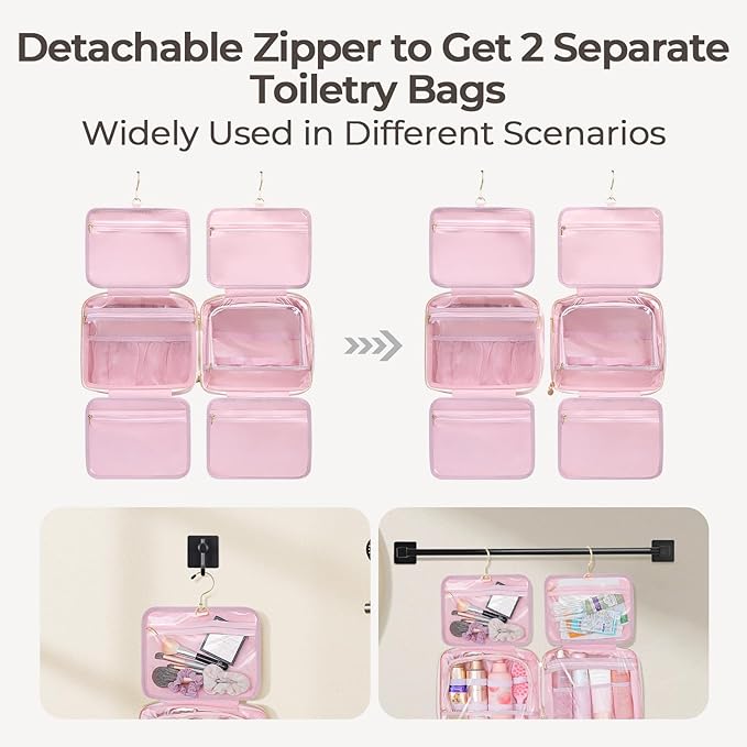 Hanging Travel Toiletry Bag for Women Detachable Toiletry Bag - Image 3