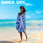 Microfiber Lightweight Beach Towel Sand Free Quick Dry Absorbent Thin Compact - Image 5
