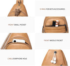 Sling Bag for Women Cross Body Purse Fanny Pack Sling Backpack Vegan Leather - Image 6