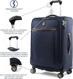 Travelpro Platinum Elite Softside Expandable Checked Luggage, 8 Wheel Spinner - Image 2