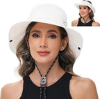 Sun Hats for Women Bucket Hat UV Protection Fishing Hat Wide Brim Safari Hats 2 by ZOORON