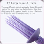 17 Teeth Curly Hair Brush, Curl Defining Brush, Curling Roll Comb, Perfect for Hair Salon & Home Use (Silicone Black)