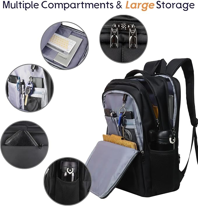 Laptop Backpack Fits 17 Inch Computer, Bussiness Travel Backpack - Image 3