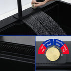 Dcolora Waterfall Smart Kitchen Sink 33x22 Drop In Single Bowl Multifunctional - Image 6