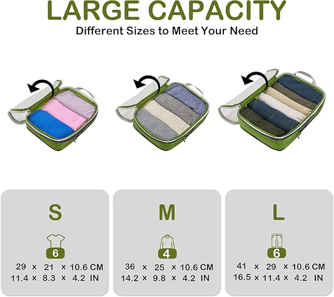 Cipway Mesh Compression Packing Cubes, Ultralight See Through Luggage Organizer - Image 4