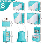 8 Set Packing Cubes for Travel, Gifts for Women Mom, Anti-Tearing Suitcase - Image 2