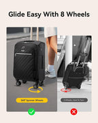 LUGGEX Carry On Luggage with Spinner Wheels - Image 4