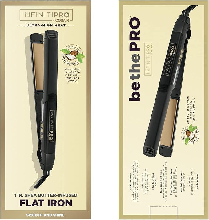 INFINITIPRO BY CONAIR Ultra-High Heat Tourmaline Ceramic 1-inch Flat Iron