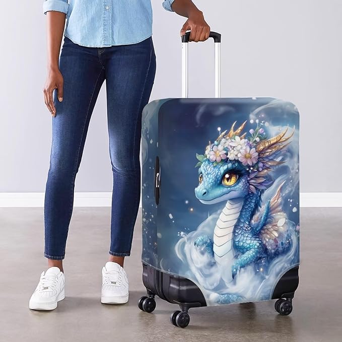 Dragon Luggage Cover Universal Fit 26-29 Inch Anti-Slip Elastic Spandex - Image 4