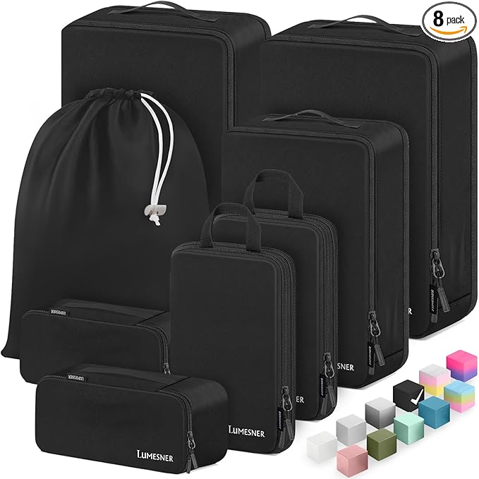 8 Set Compression Packing Cubes by Velaybor