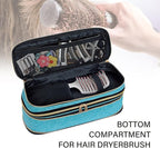 Hair Dryer Travel Carrying Case, Curling Iron Storage Bag, Slim Expandable Handheld Dual-Layer Travel Storage Bag for Dryer/Hair Tool Organizer/Style Organizer