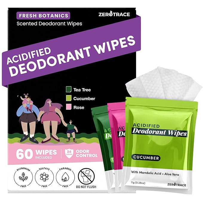 Zero Trace Travel Deodorant Wipes by ZeroTrace