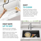 KRAUS Forteza 32-inch Granite Undermount Single Bowl White Kitchen Sink - Image 8