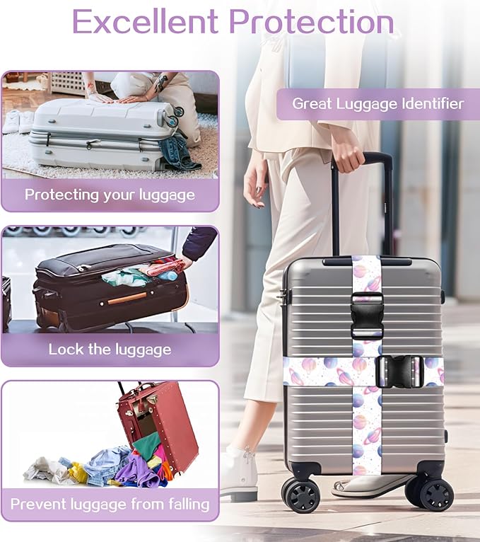 Luggage Straps for Suitcases Travel Belt Luggage Band Heavy Duty Traveling - Image 4