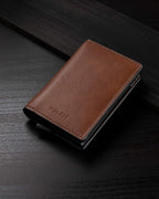VULKIT Card Holder Pop Up Slim Wallet Leather RFID Blocking Card Case Up to 8 - Image 5