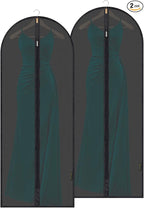 BALEINE 60'' Translucent Garment Bags, 2 Packs PEVA Dress Bag by BALEINE