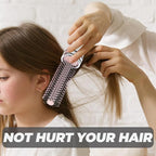 Luxshiny Portable Retractable Round Hairbrush with Nylon Bristles for Detangling and Scalp Massage Compact Travel Styling Tool for Curly and Straight Hair