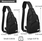 AMJ Crossbody Sling Bag Men Women, Casual Shoulder Backpack, Chest Daypack - Image 2