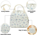 Bluboon Lunch Bag for Women Men Cute Corduroy Lunch Tote Bags Reusable - Image 9