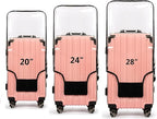 3PCS Clear PVC Suitcase Cover Protectors Transparent Luggage Covers Waterproof by FABULWAY