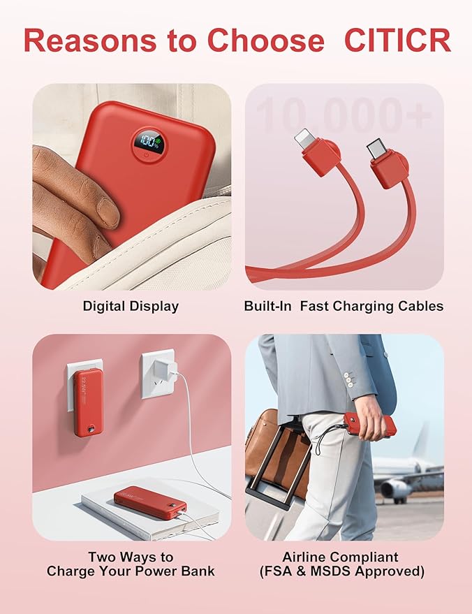 Portable Charger Power Bank, 12000mAh 22.5W USB C Charger Fast Charging - Image 7