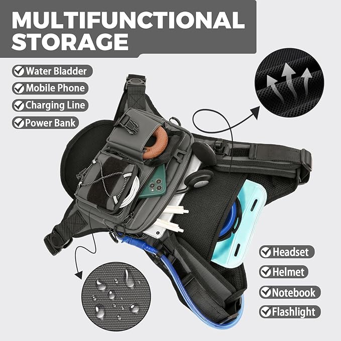 USA Original Patent Running Hydration Vest Backpack, Lightweight Chest Pack - Image 4