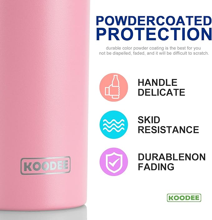 koodee 20 oz Stainless Steel Skinny Tumbler Double Wall Insulated Water Tumbler - Image 2