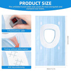 35 Pack Toilet Seat Covers Disposable 16x24 Inch XL Portable Toilet Liners - Image 2