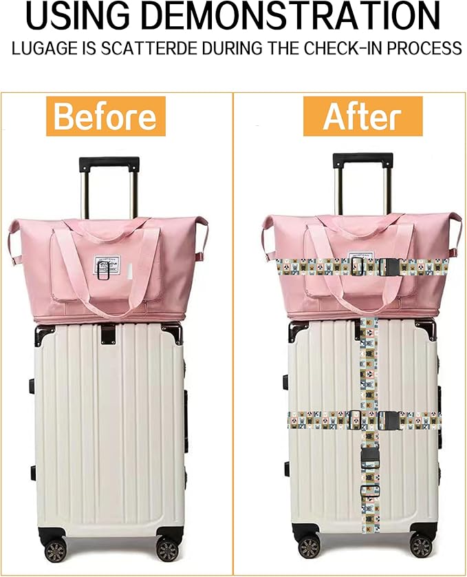 Luggage Straps for Suitcases, Adjustable Travel Belt, Durable Wide Luggage Strap - Image 3