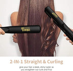 JINRI 0.8 Inch Hair Straightener Titanium Plate Medium-Sized Flat Iron,Perfect Travel Size Hair Straightener Dual Voltage