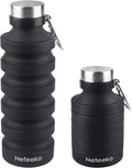Nefeeko Collapsible Water Bottle, Reuseable BPA Free Silicone Foldable Water by Nefeeko