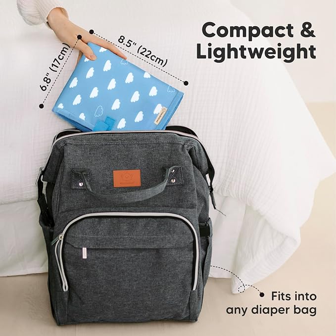 KeaBabies Portable Diaper Changing Pad, Easy Wipe Clean - Image 2