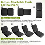 ATEPA Inflatable Stadium Seat Cushion, Self-Inflating Memory Foam Stadium Seats - Image 2