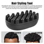 Curling Twisted Hair Brush, 1pc Twist Styler Brush Washable Hair Sponge Brush Afro Braid Dreadlocks Comb for Home and Salon Use Black