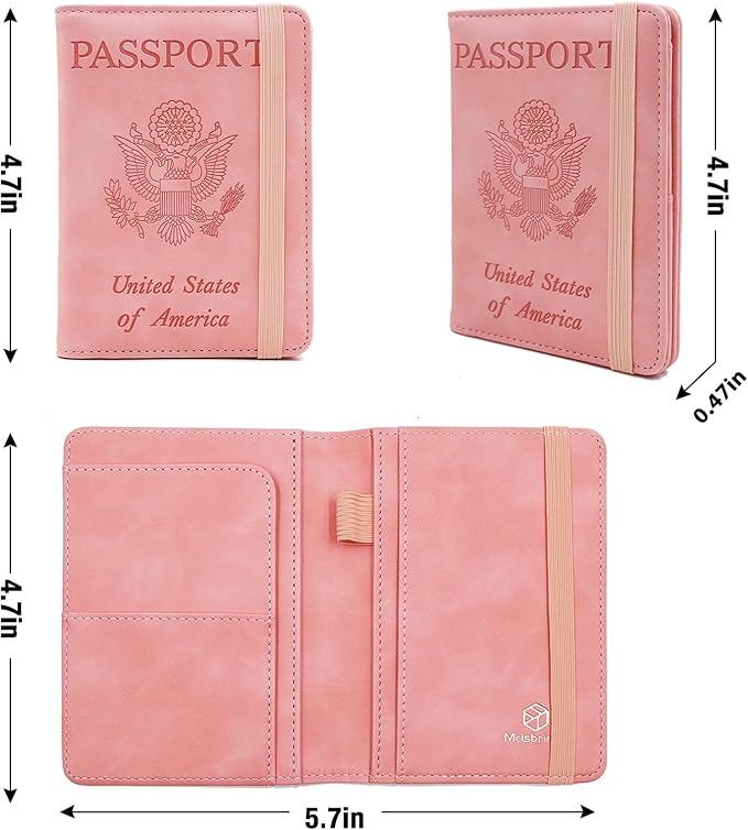Melsbrinna Premium Leather Passport Holder Covers Case, Waterproof Rfid - Image 4